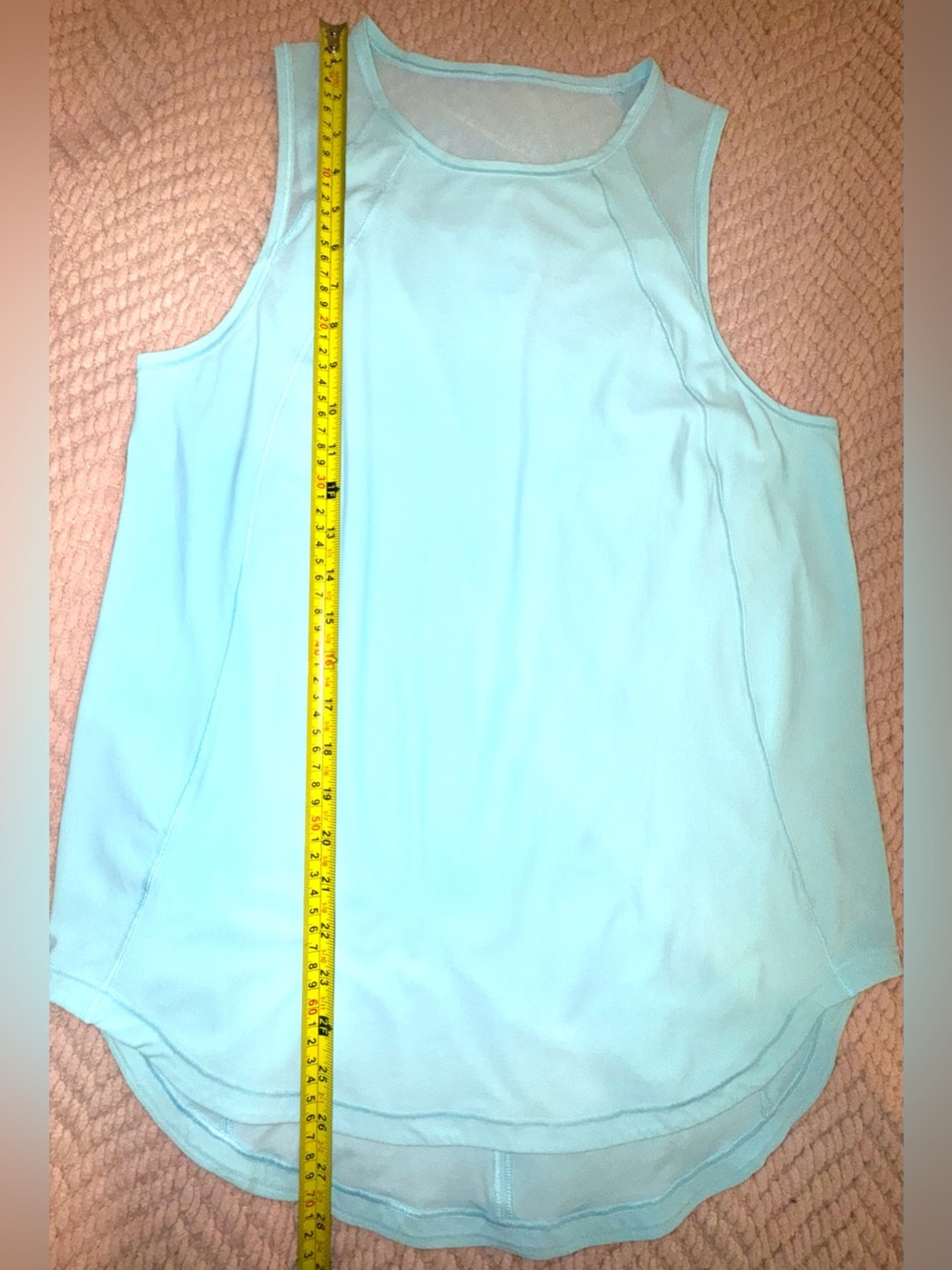 Lululemon Vent It Tank Light Aqua Blue Mesh Back Vent Sleeveless Top - Picture 5 of 9